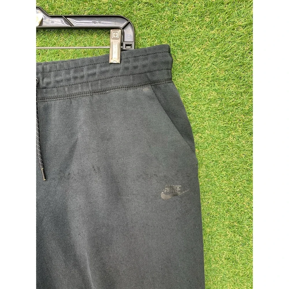 Nike Tech Joggers Sweatpants Mens XL (34x25) Triple Black Fleece Sportswear Gym